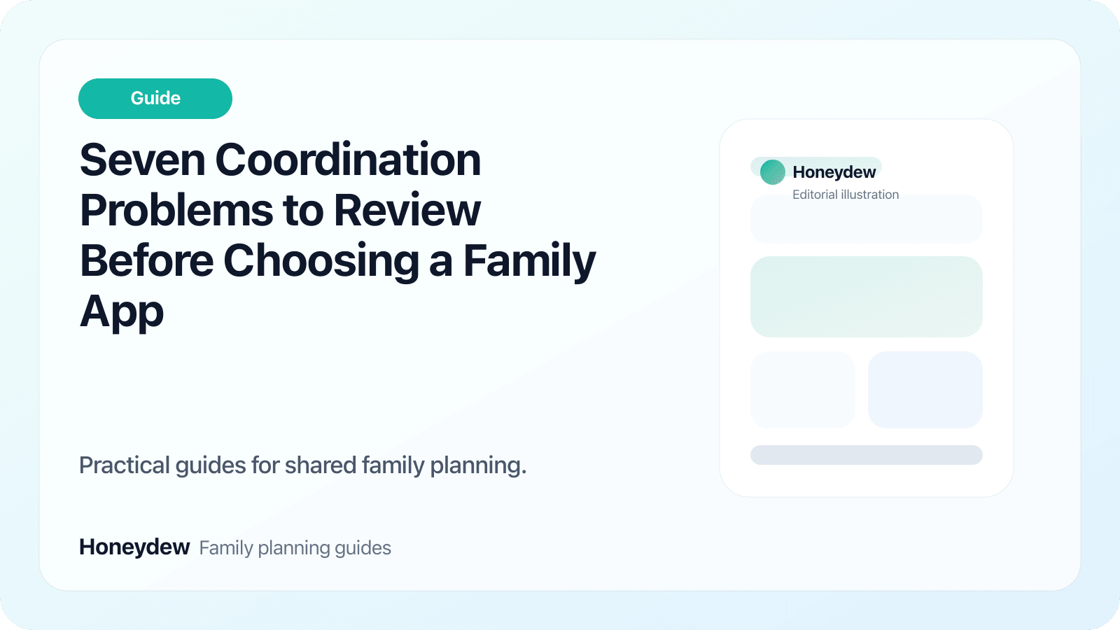 Seven Coordination Problems to Review Before Choosing a Family App