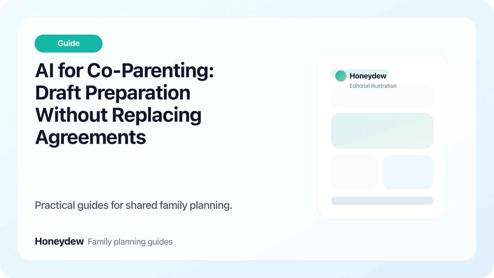 AI for Co-Parenting: Draft Preparation Without Replacing Agreements