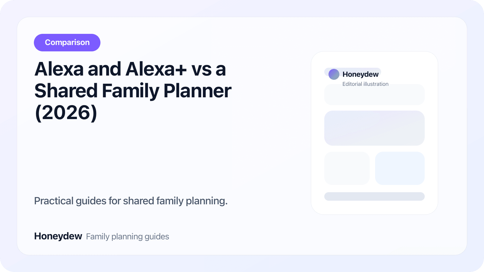 Alexa and Alexa+ vs a Shared Family Planner (2026)