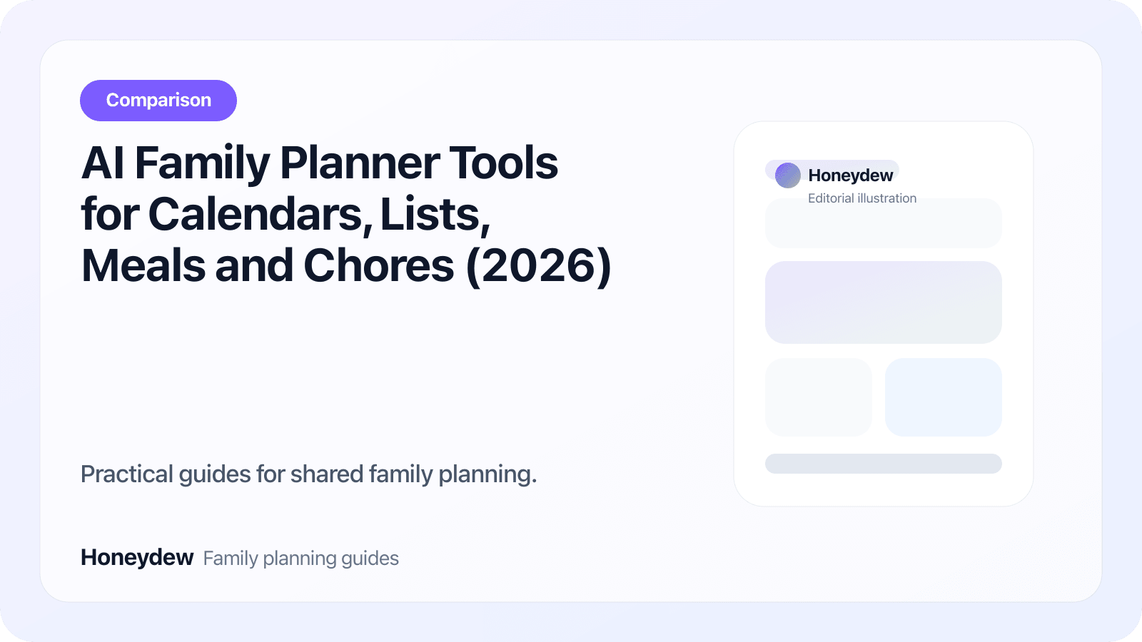 AI Family Planner Tools for Calendars, Lists, Meals and Chores (2026)