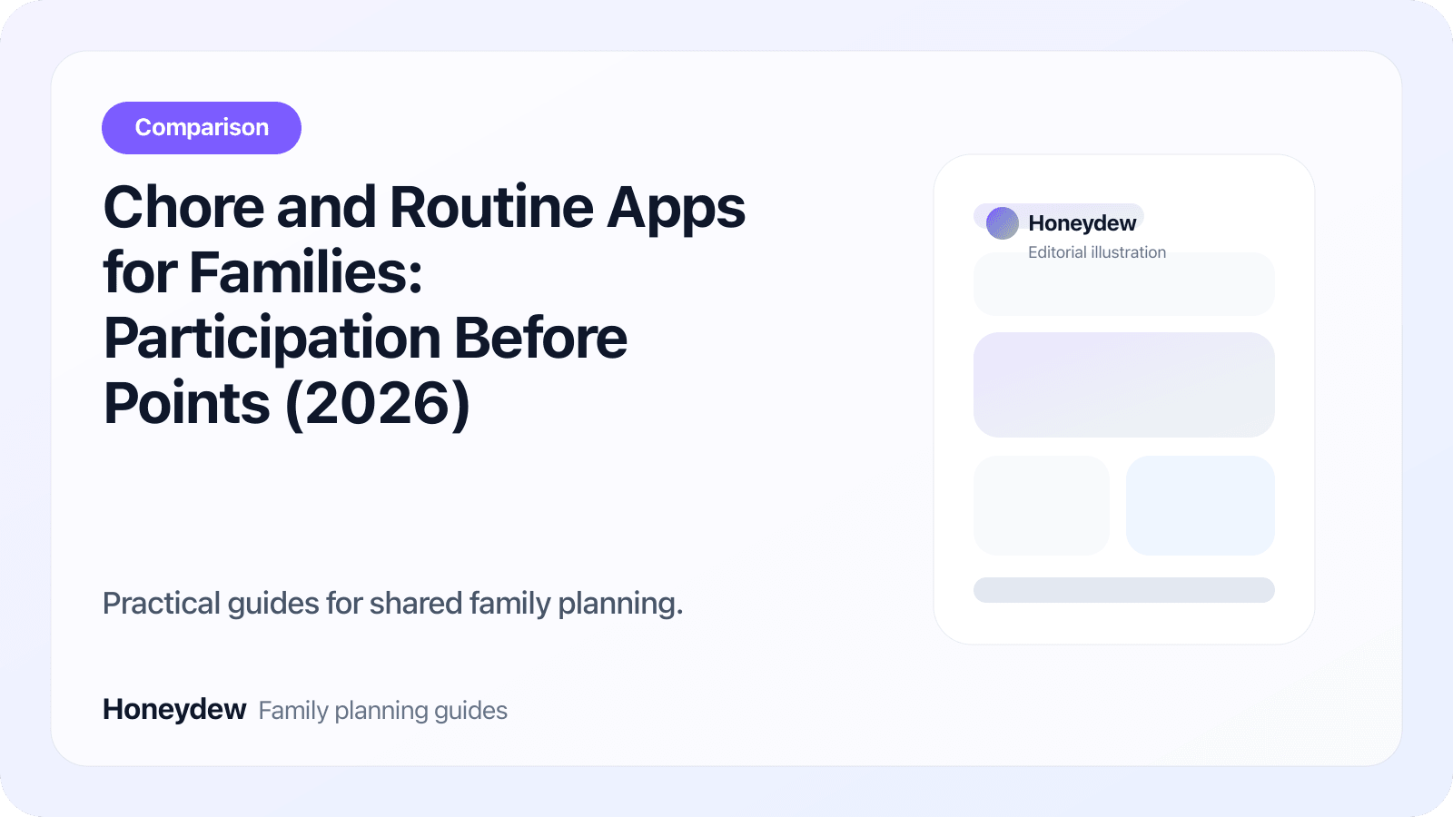 Chore and Routine Apps for Families: Participation Before Points (2026)