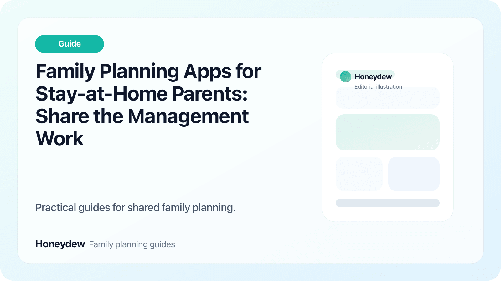 Family Planning Apps for Stay-at-Home Parents: Share the Management Work