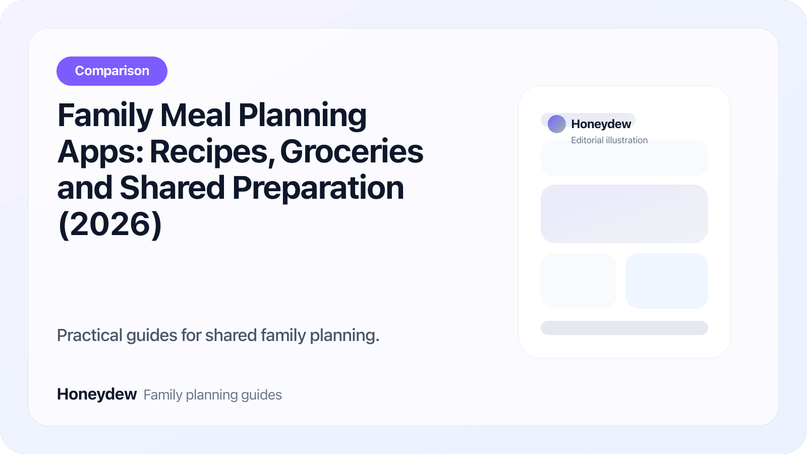 Family Meal Planning Apps: Recipes, Groceries and Shared Preparation (2026)