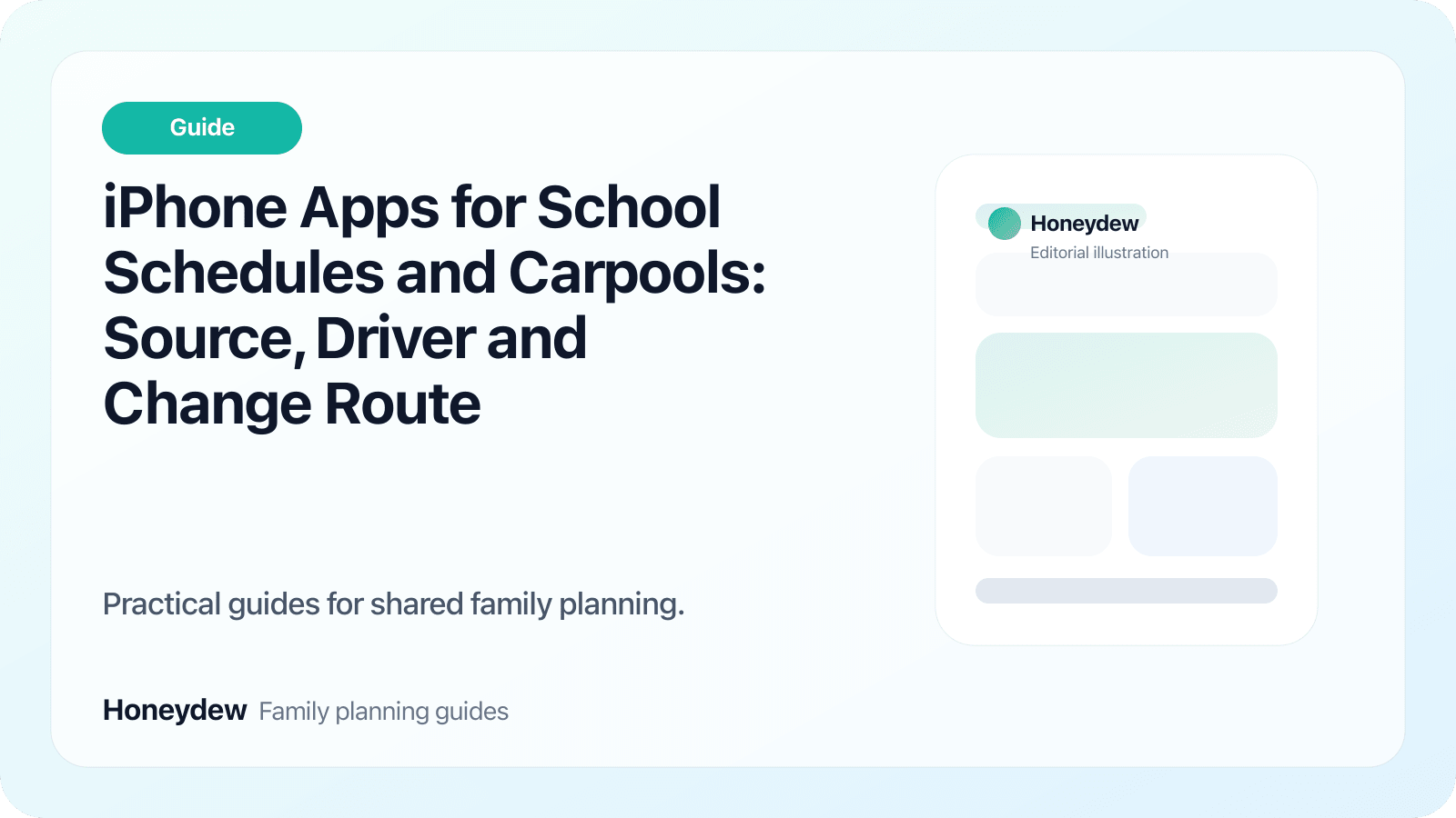 iPhone Apps for School Schedules and Carpools: Source, Driver and Change Route