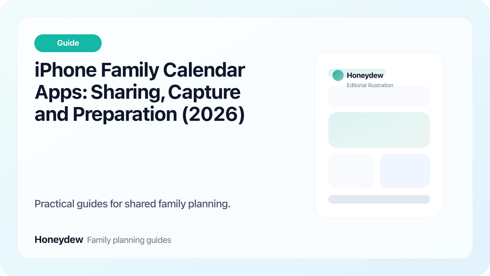 iPhone Family Calendar Apps: Sharing, Capture and Preparation (2026)