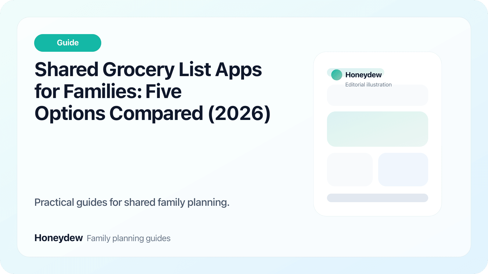 Shared Grocery List Apps for Families: Five Options Compared (2026)