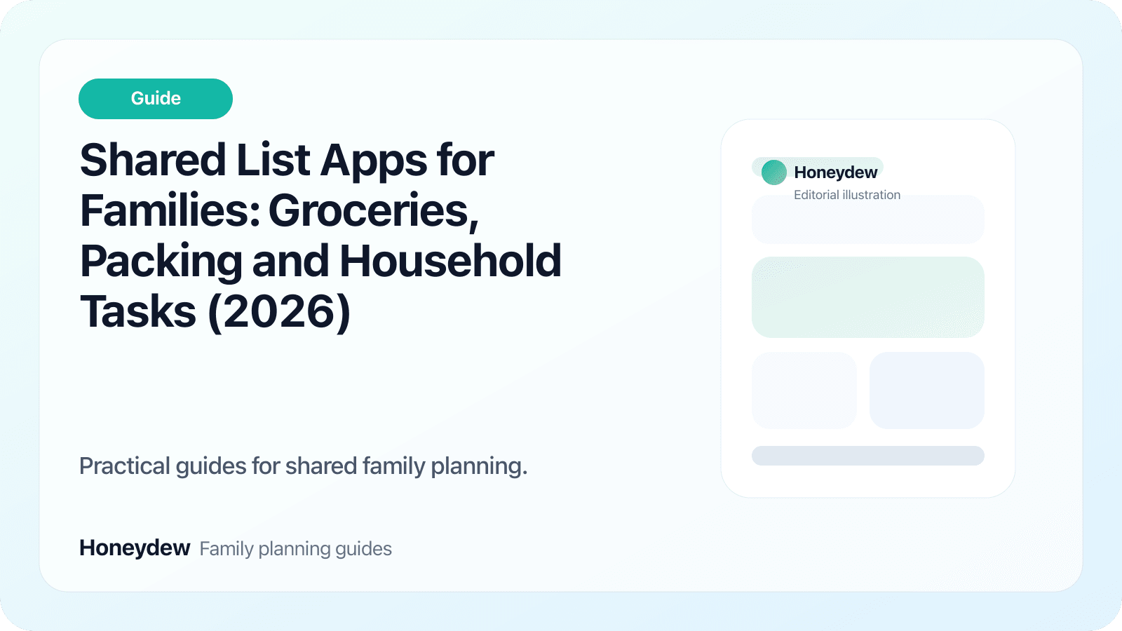 Shared List Apps for Families: Groceries, Packing and Household Tasks (2026)
