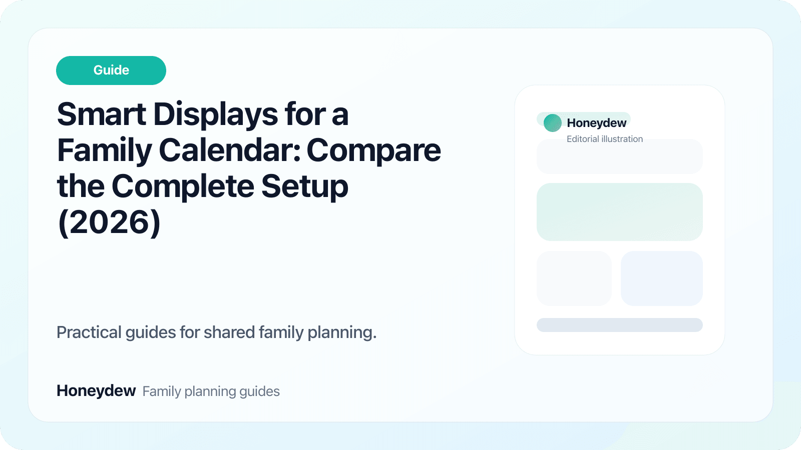 Smart Displays for a Family Calendar: Compare the Complete Setup (2026)