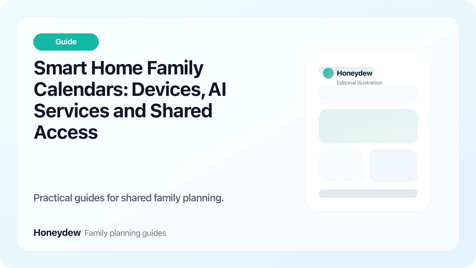 Smart Home Family Calendars: Devices, AI Services and Shared Access