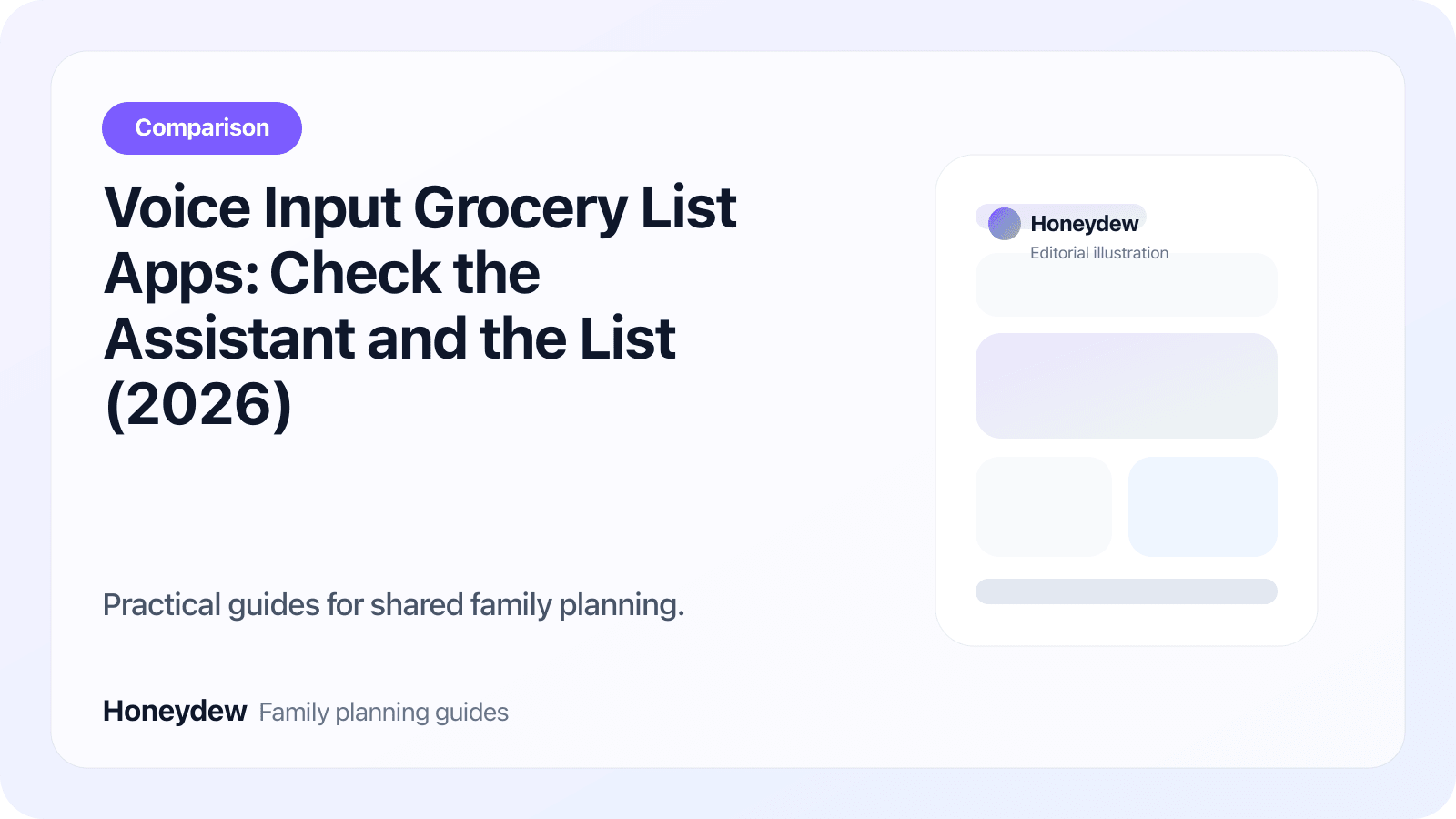 Voice Input Grocery List Apps: Check the Assistant and the List (2026)