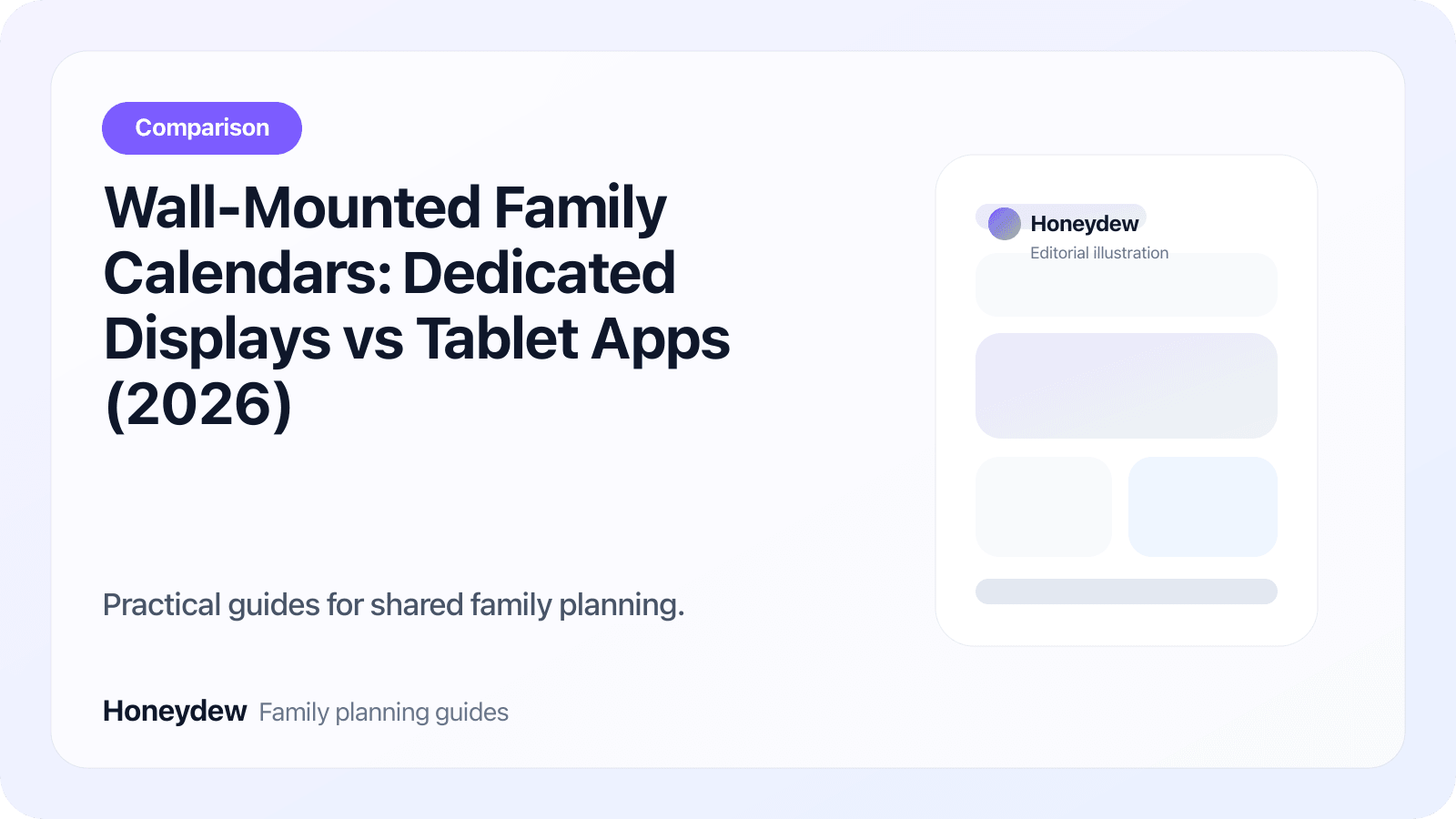 Wall-Mounted Family Calendars: Dedicated Displays vs Tablet Apps (2026)