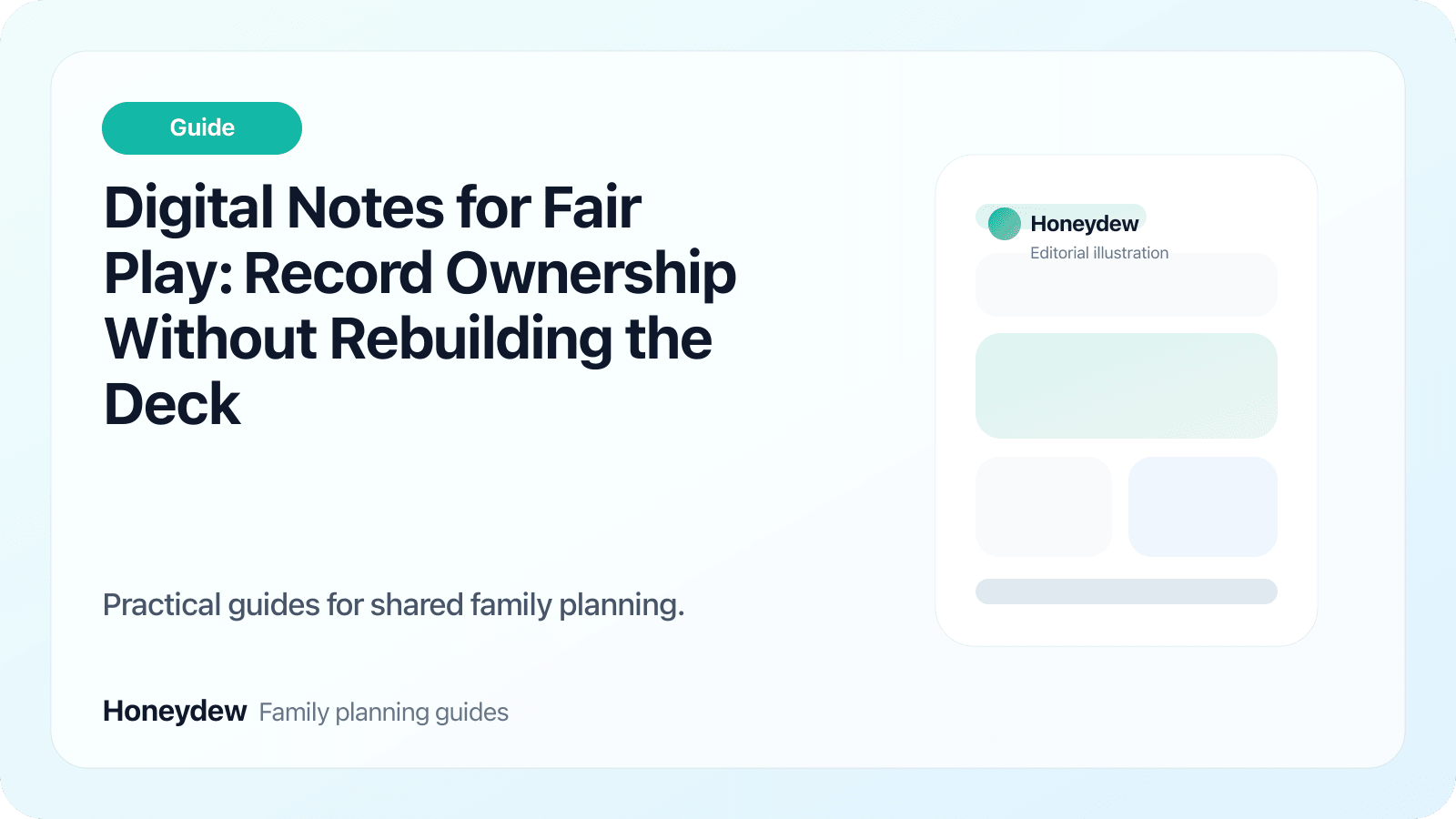 Digital Notes for Fair Play: Record Ownership Without Rebuilding the Deck