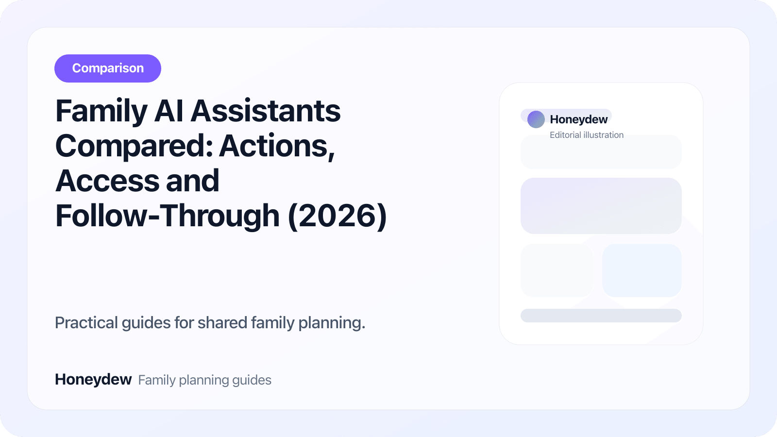 Family AI Assistants Compared: Actions, Access and Follow-Through (2026)
