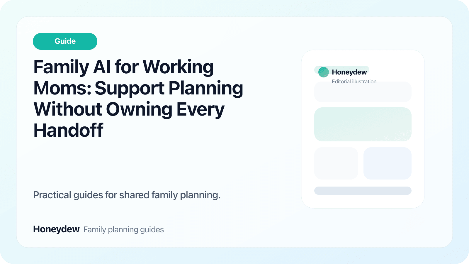 Family AI for Working Moms: Support Planning Without Owning Every Handoff