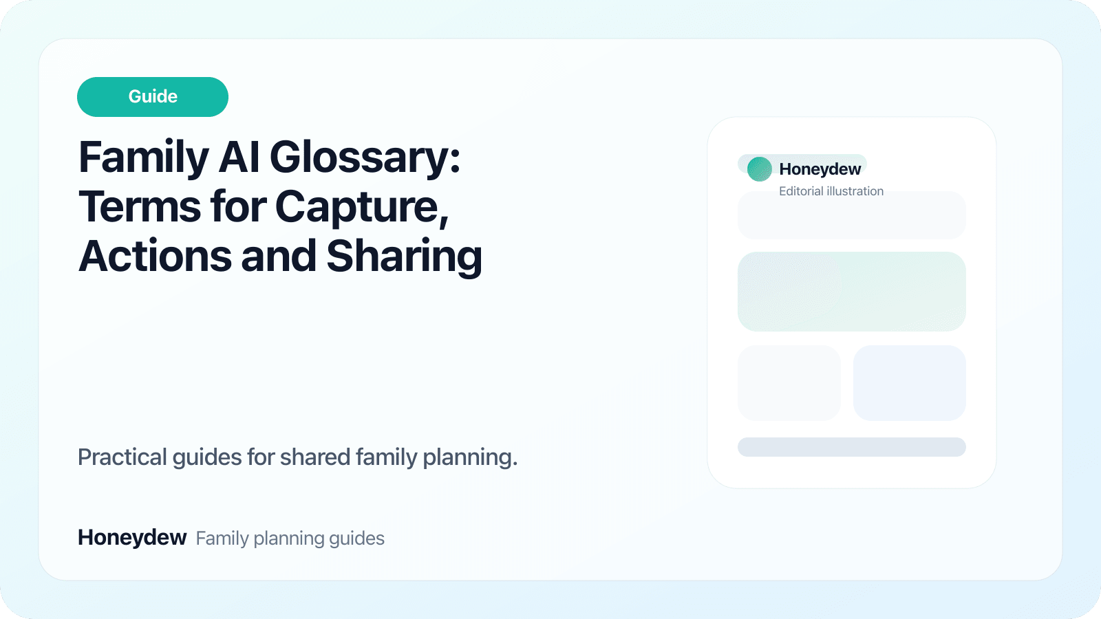 Family AI Glossary: Terms for Capture, Actions and Sharing