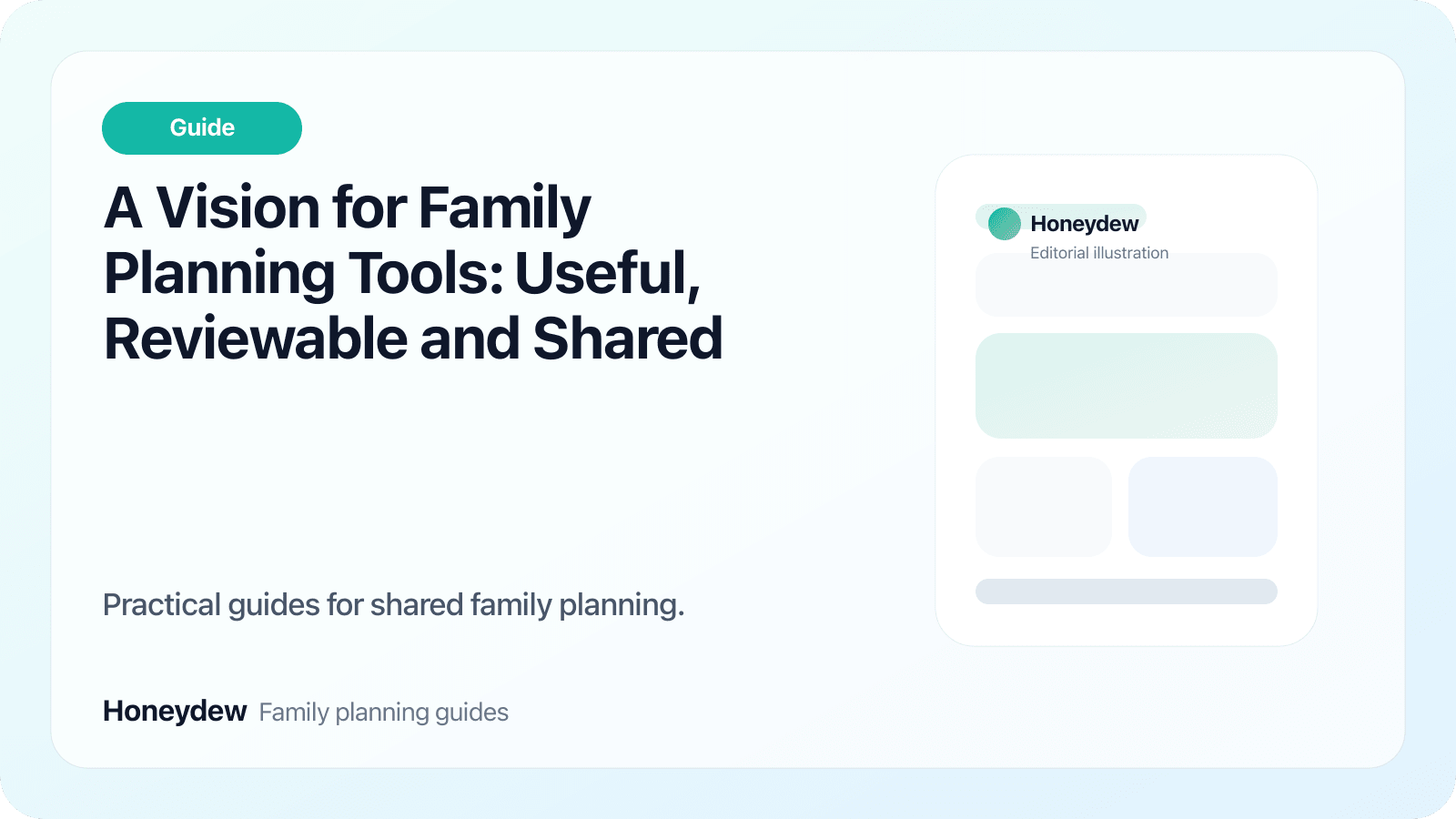 A Vision for Family Planning Tools: Useful, Reviewable and Shared