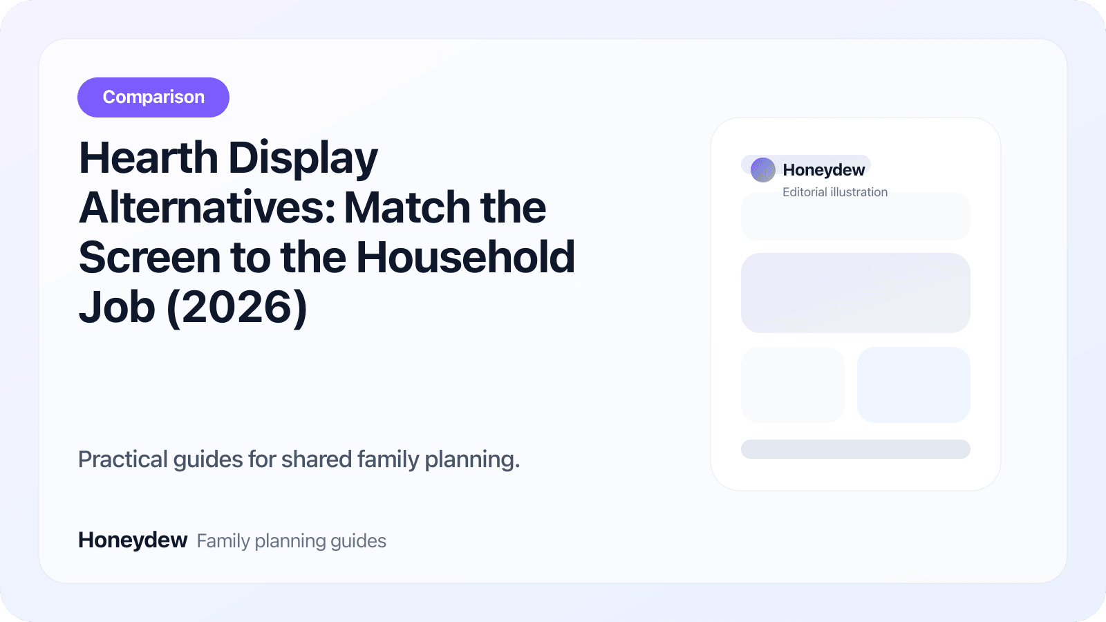 Hearth Display Alternatives: Match the Screen to the Household Job (2026)