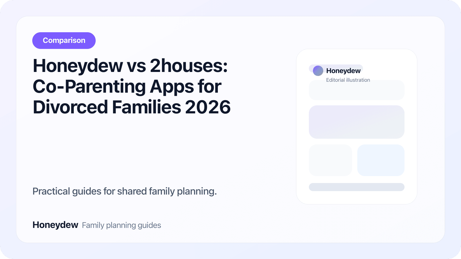 Honeydew vs 2houses: Co-Parenting Apps for Divorced Families 2026