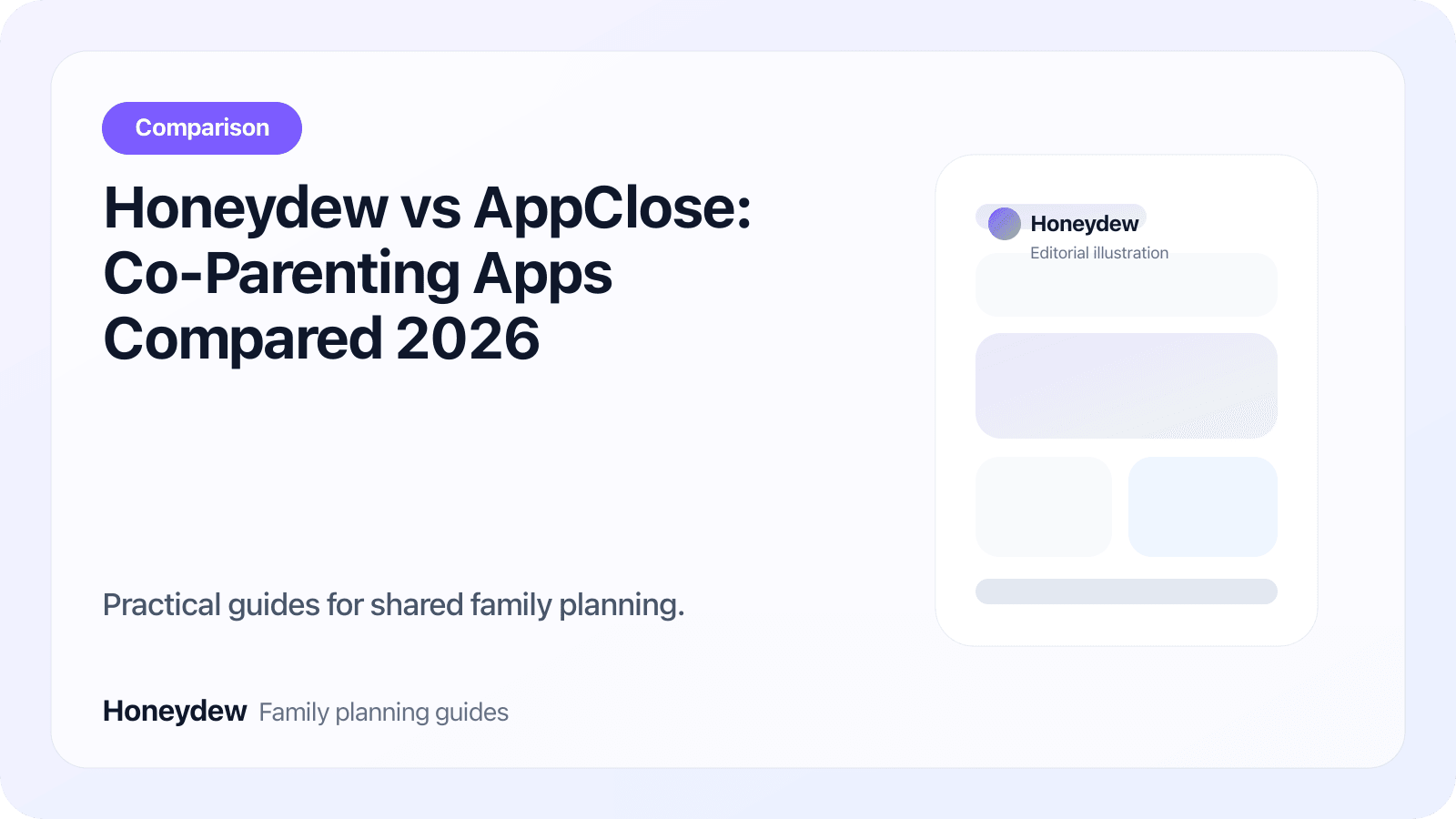 Honeydew vs AppClose: Co-Parenting Apps Compared 2026