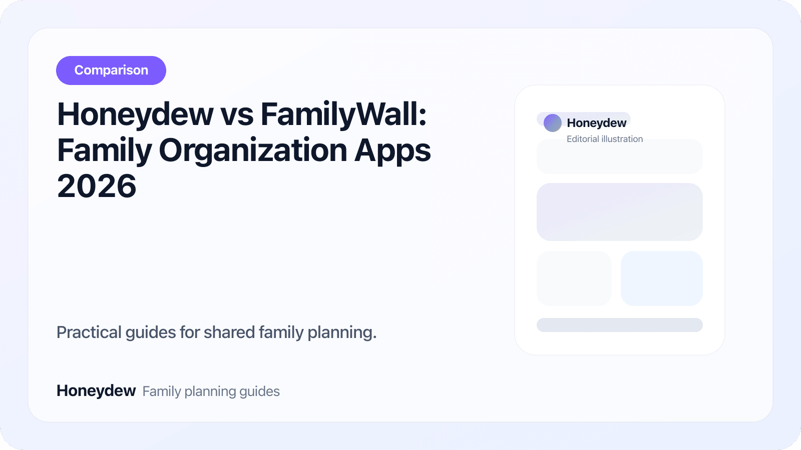 Honeydew vs FamilyWall: Family Organization Apps 2026
