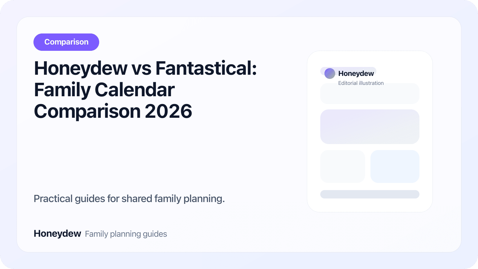 Honeydew vs Fantastical: Family Calendar Comparison 2026