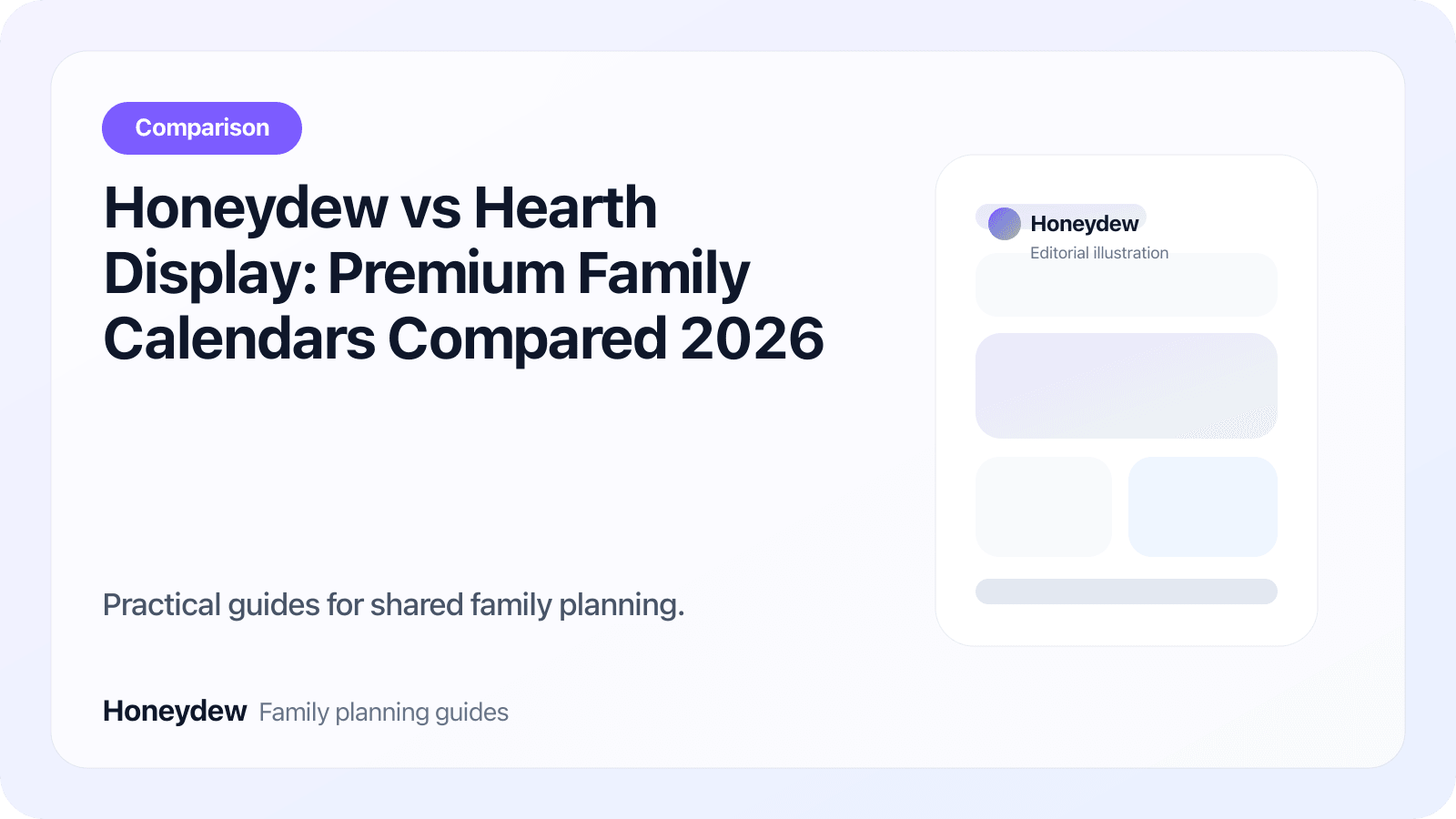 Honeydew vs Hearth Display: Premium Family Calendars Compared 2026