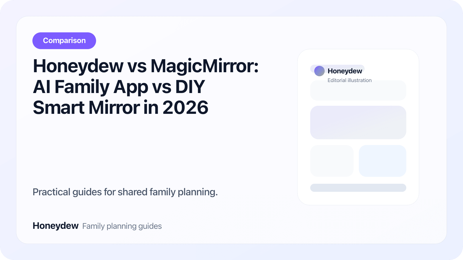 Honeydew vs MagicMirror: AI Family App vs DIY Smart Mirror in 2026