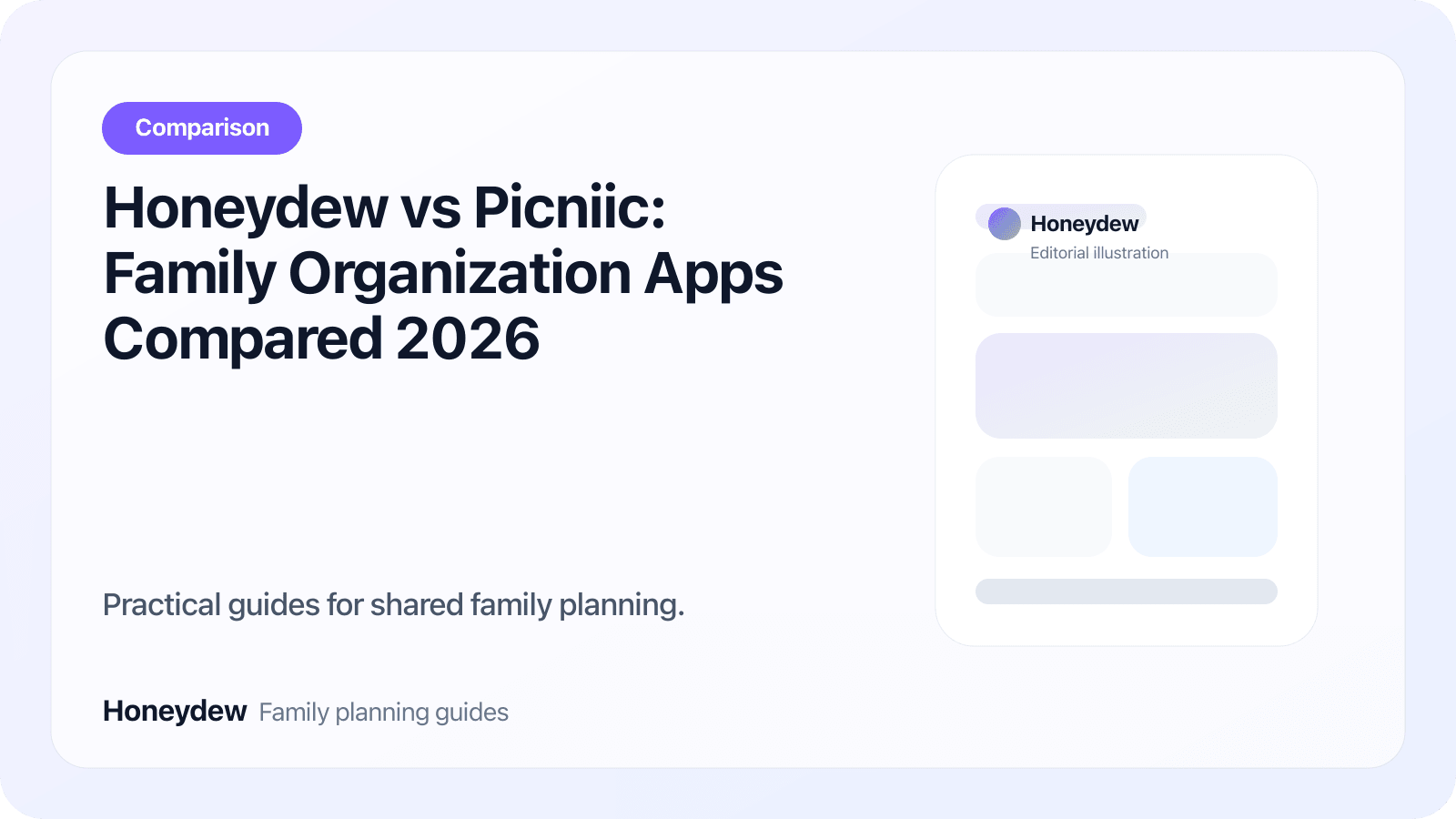 Honeydew vs Picniic: Family Organization Apps Compared 2026