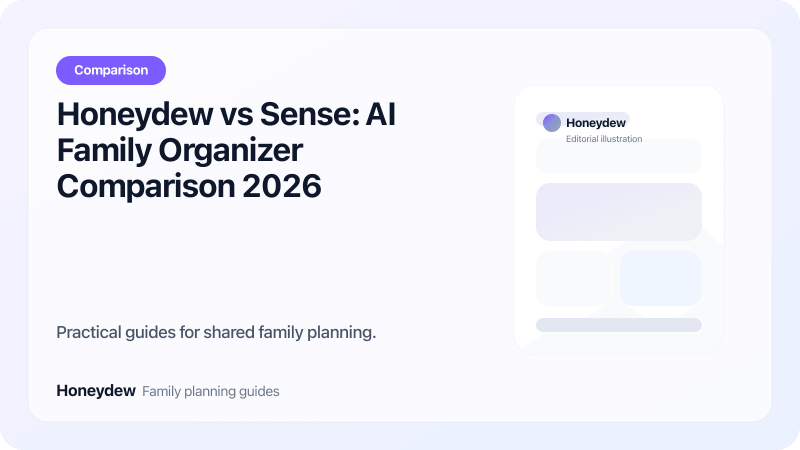 Honeydew vs Sense: AI Family Organizer Comparison 2026