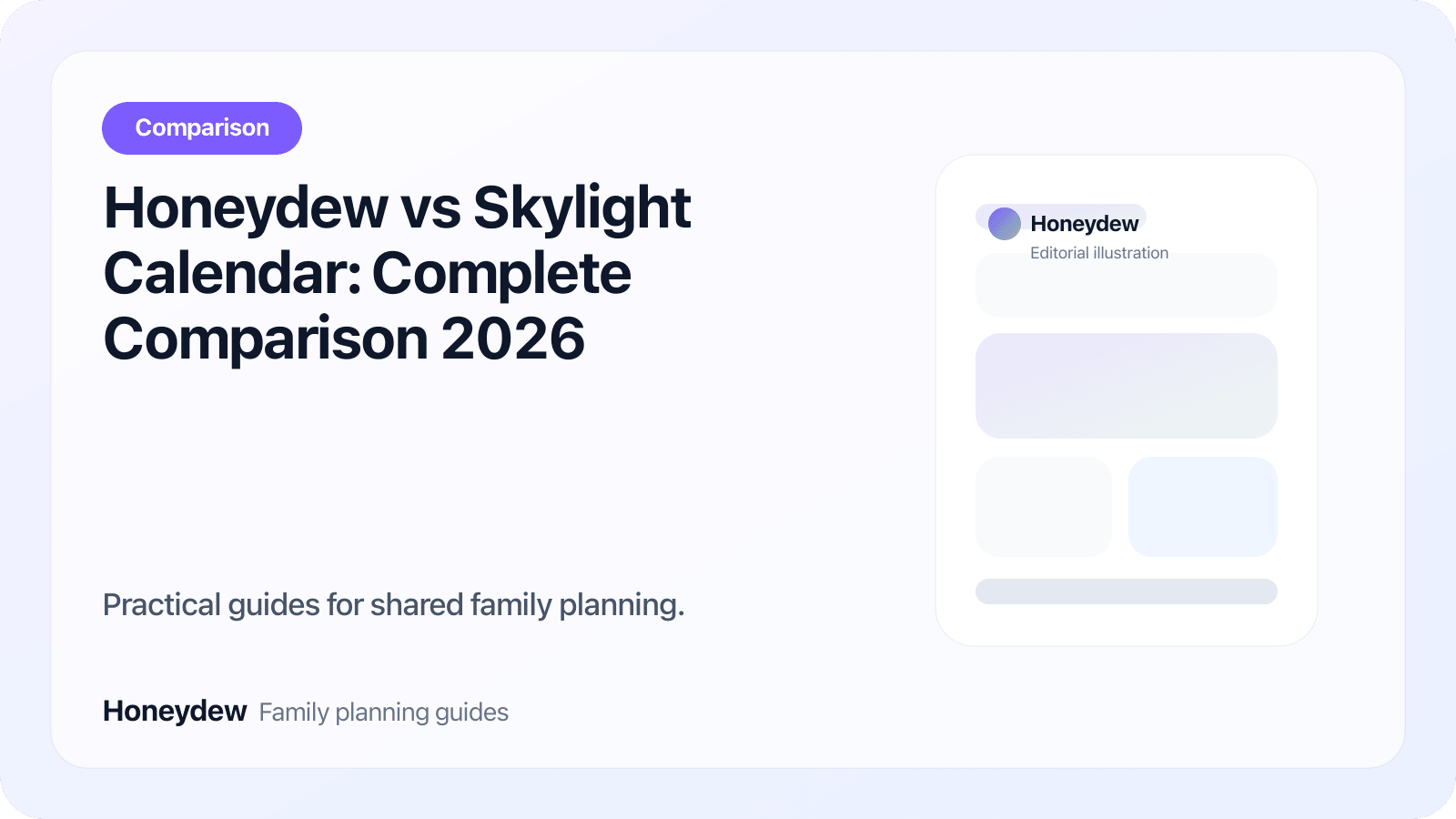 Honeydew vs Skylight Calendar: Complete Comparison 2026
