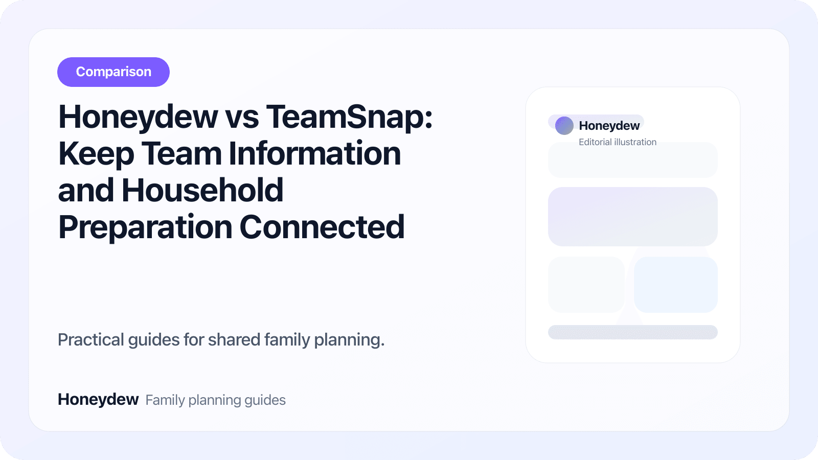 Honeydew vs TeamSnap: Keep Team Information and Household Preparation Connected