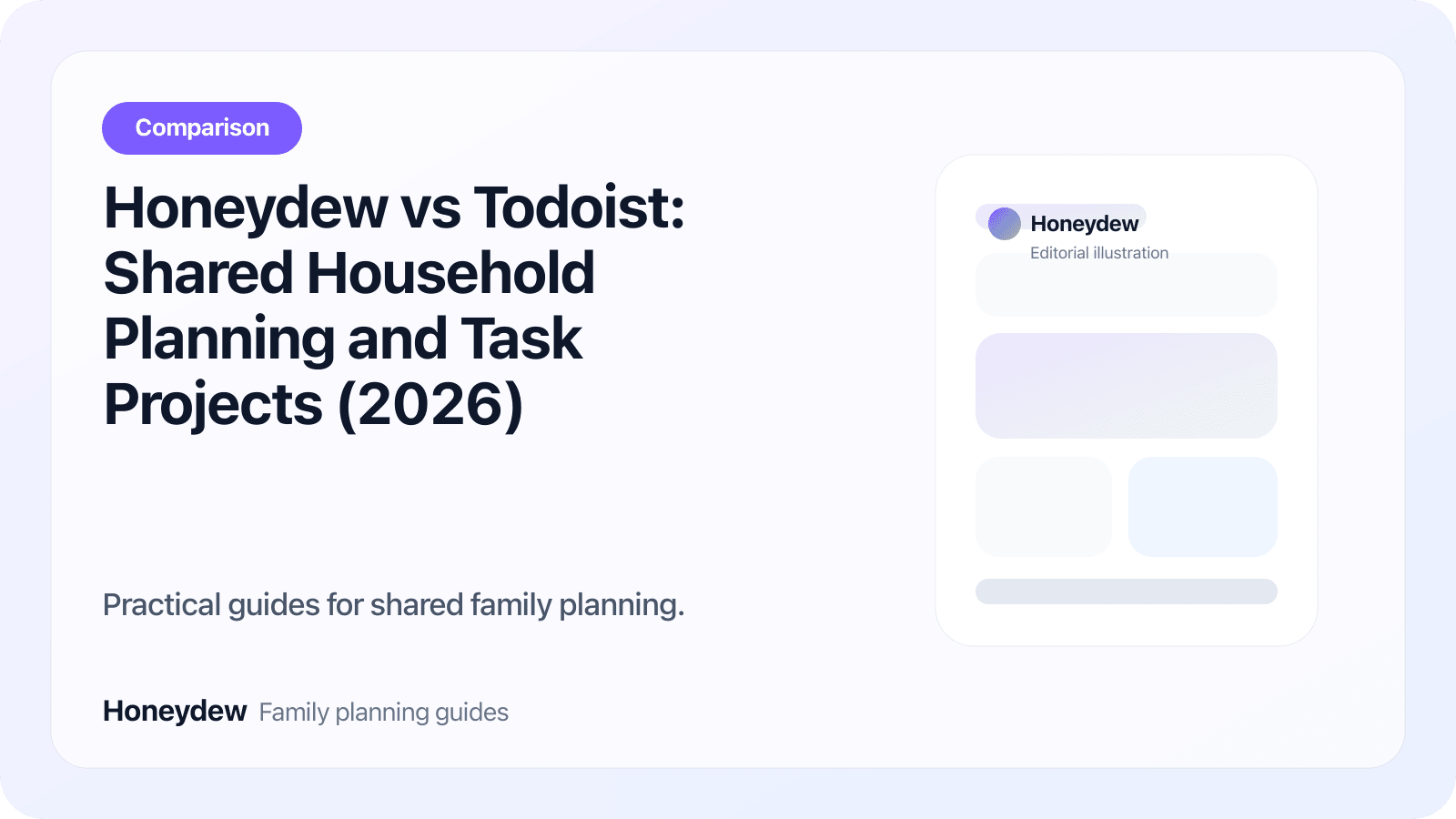 Honeydew vs Todoist: Shared Household Planning and Task Projects (2026)
