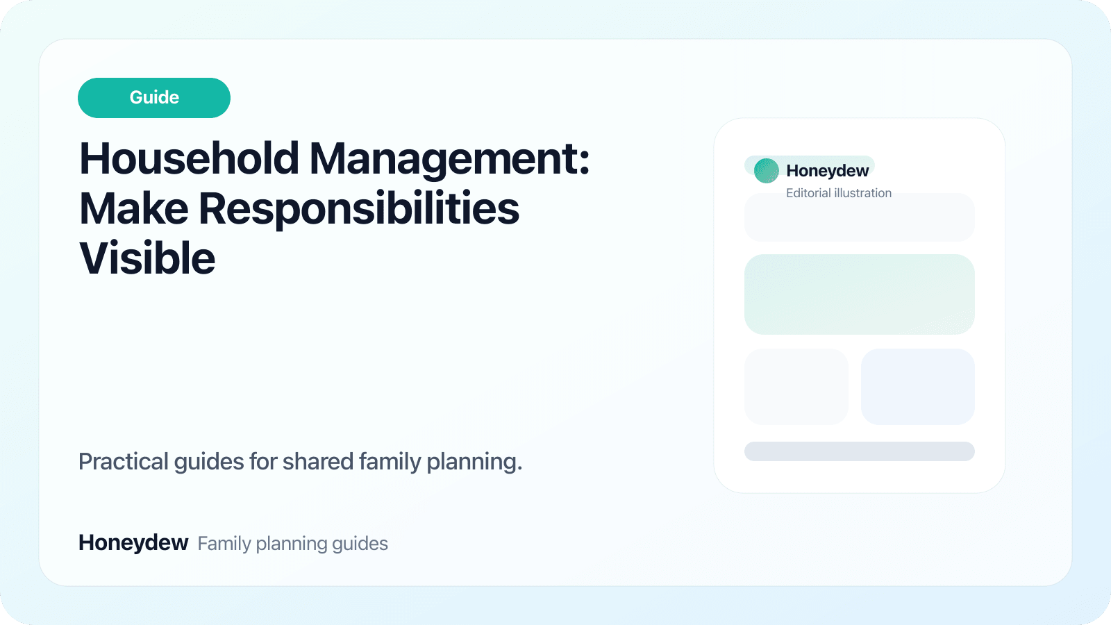 Household Management: Make Responsibilities Visible