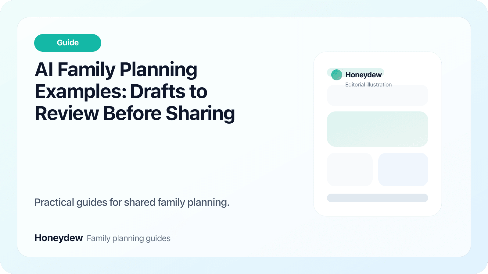AI Family Planning Examples: Drafts to Review Before Sharing