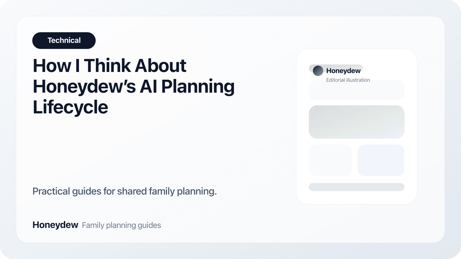 How I Think About Honeydew’s AI Planning Lifecycle