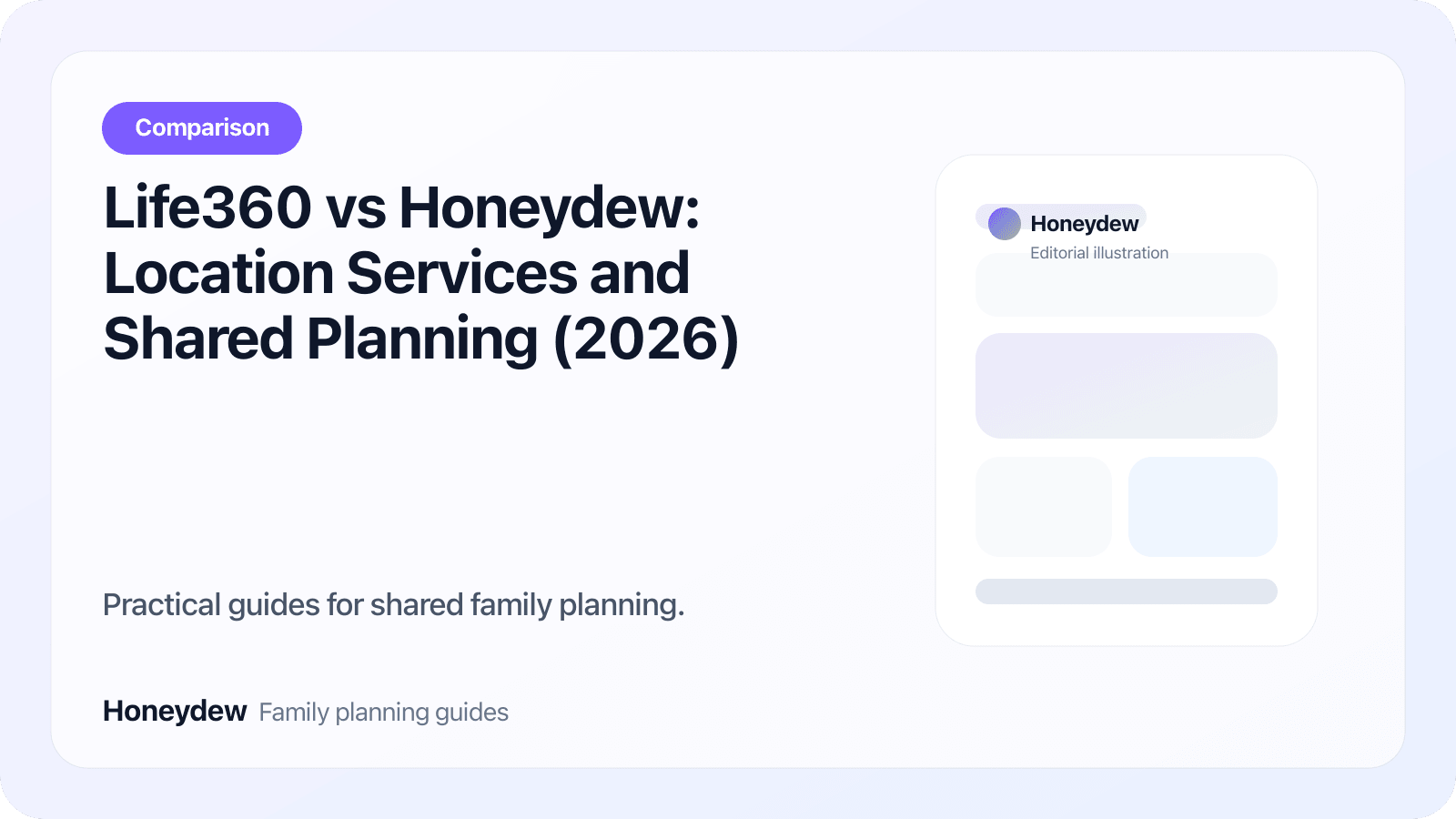 Life360 vs Honeydew: Location Services and Shared Planning (2026)
