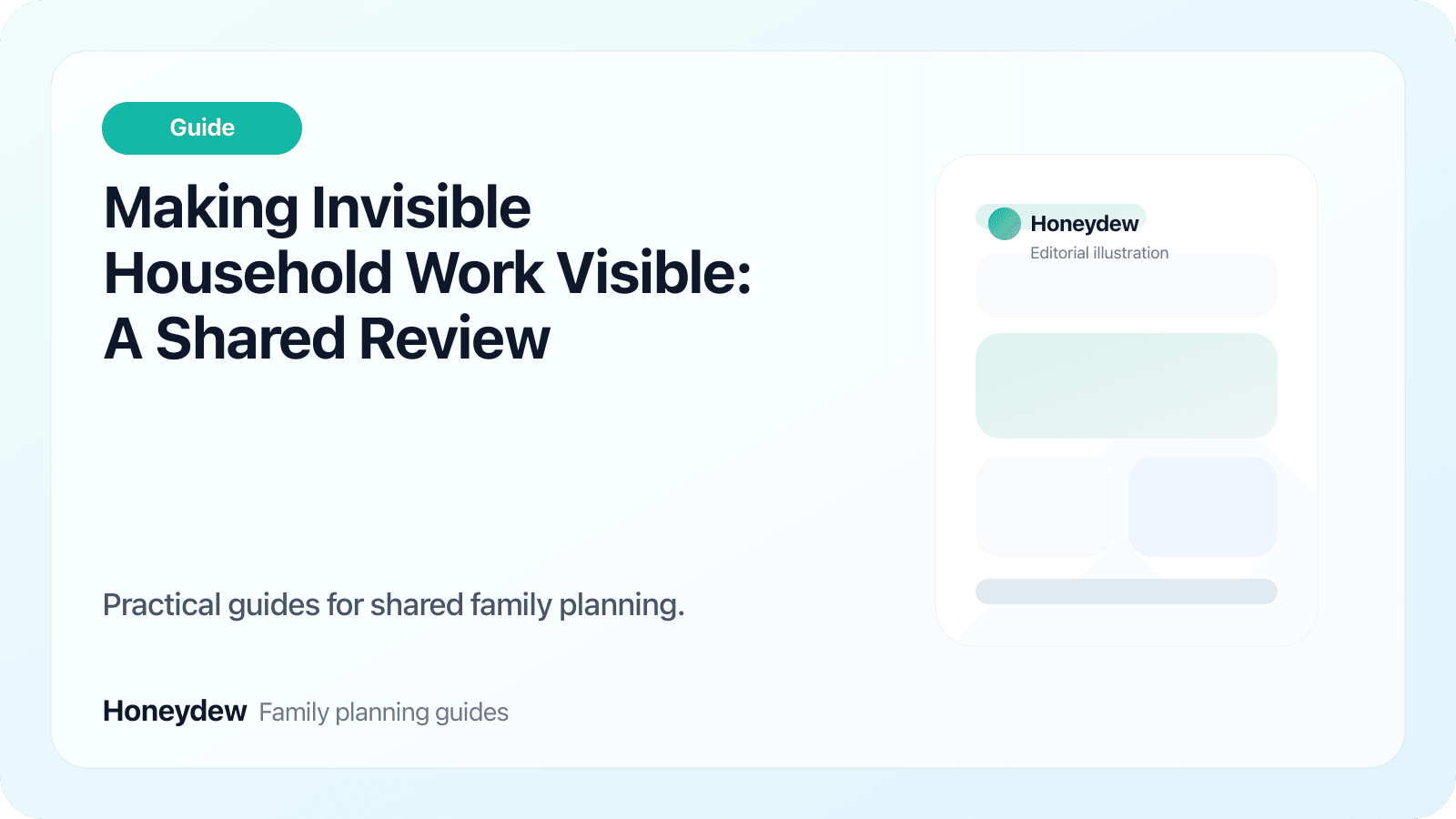 Making Invisible Household Work Visible: A Shared Review