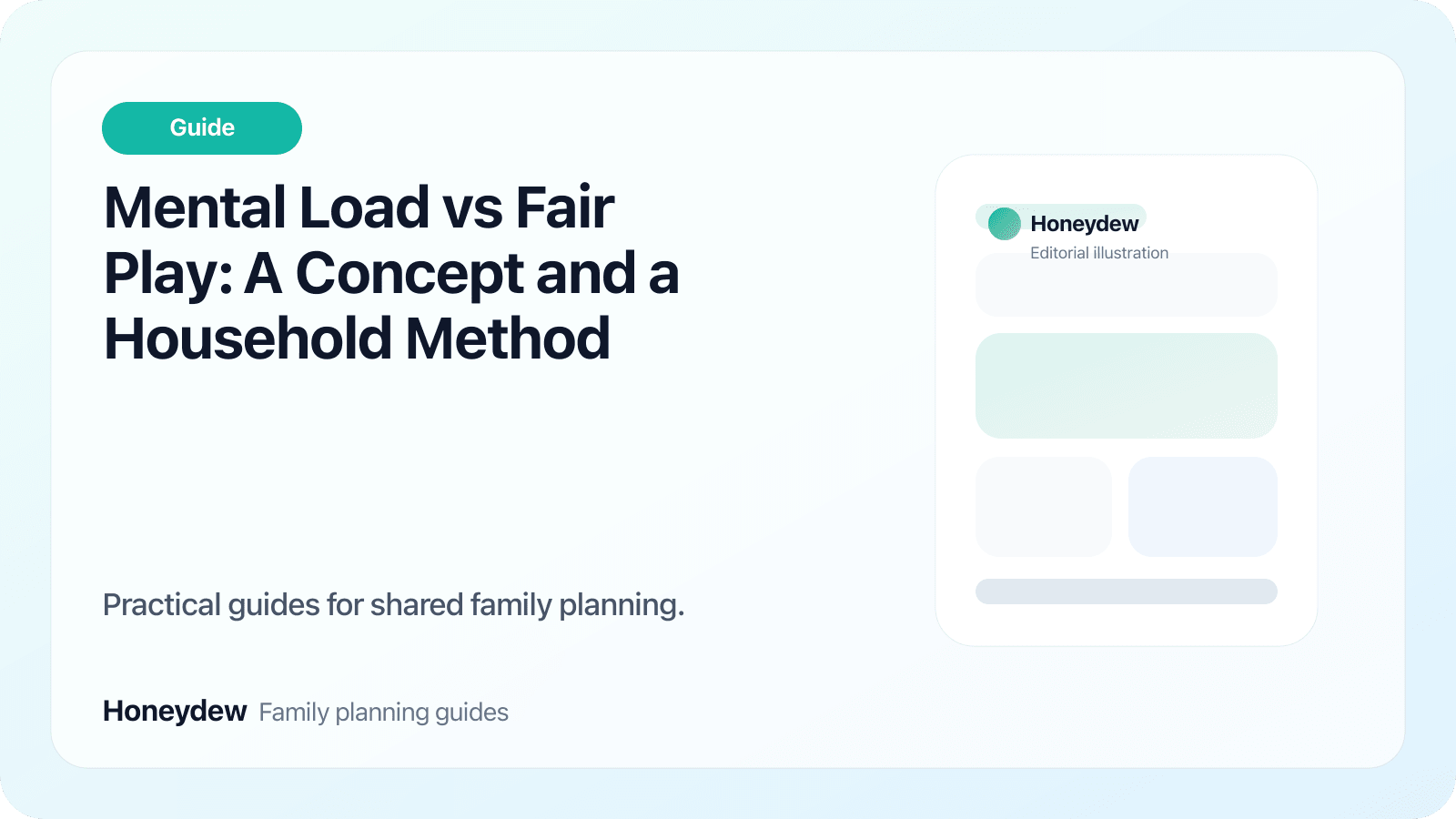 Mental Load vs Fair Play: A Concept and a Household Method