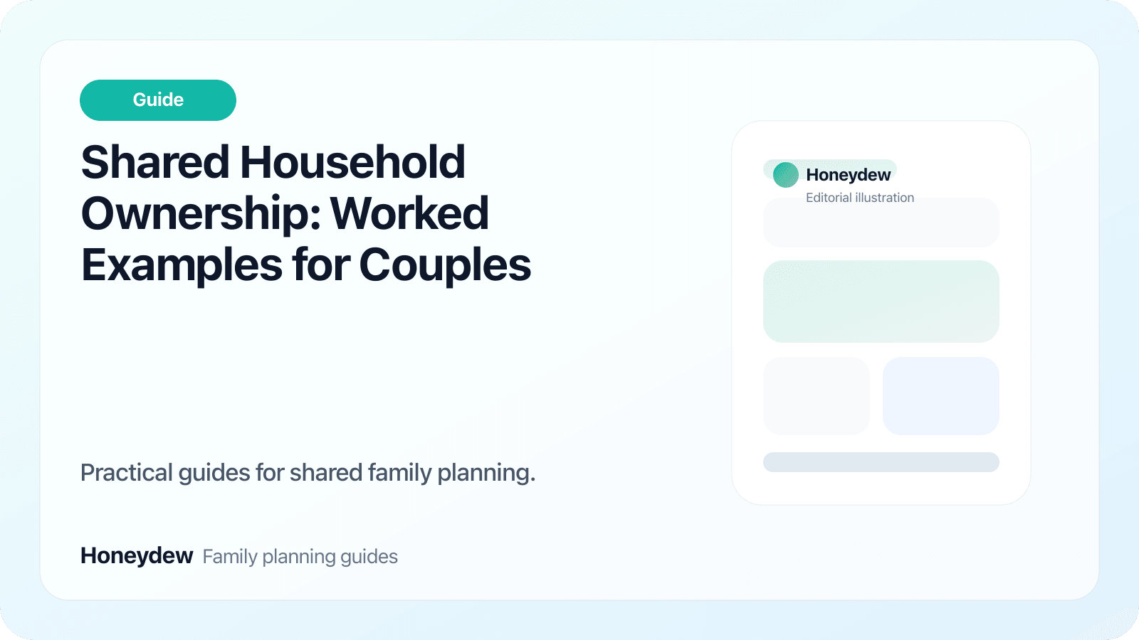 Shared Household Ownership: Worked Examples for Couples