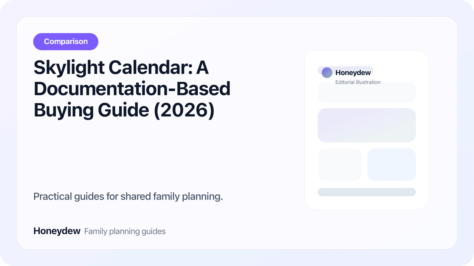 Skylight Calendar: A Documentation-Based Buying Guide (2026)