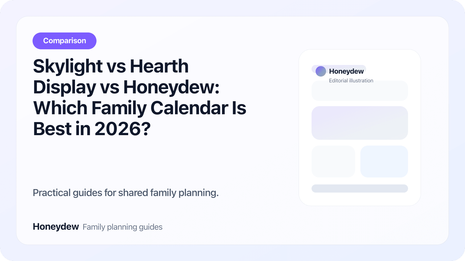 Skylight vs Hearth Display vs Honeydew: Which Family Calendar Is Best in 2026?