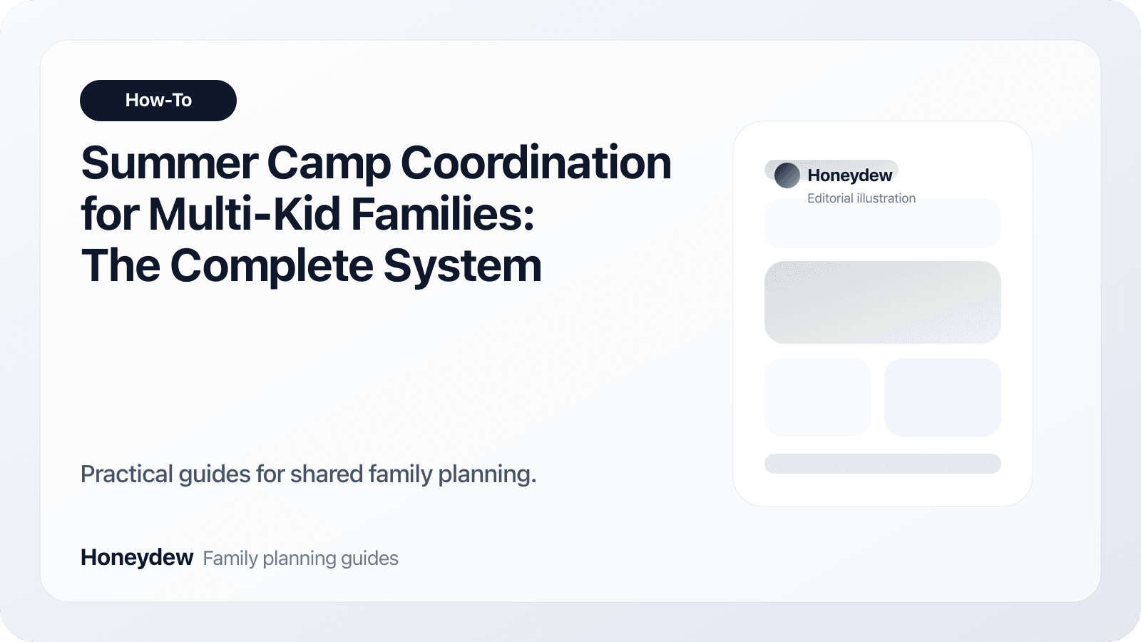 Summer Camp Coordination for Multi-Kid Families: The Complete System