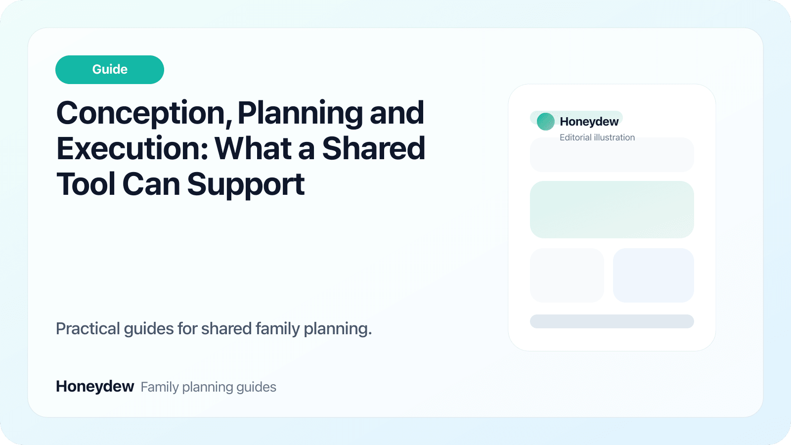 Conception, Planning and Execution: What a Shared Tool Can Support