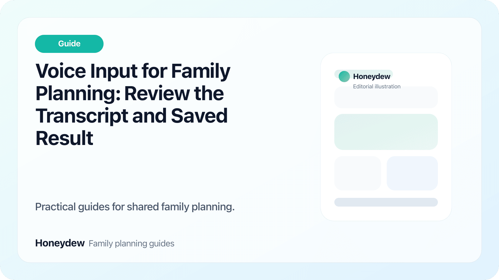 Voice Input for Family Planning: Review the Transcript and Saved Result